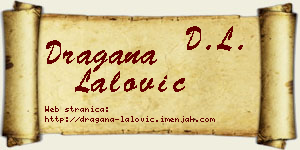 Dragana Lalović vizit kartica